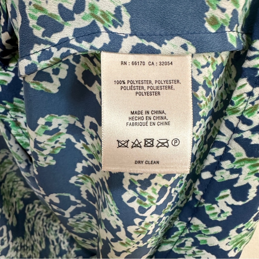 Anthropologie Maeve Blue Floral Belted Long Sleeve Dress Women’s Medium NWOT - Picture 5 of 5